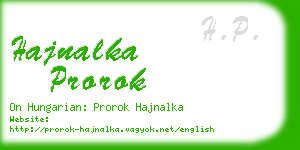 hajnalka prorok business card